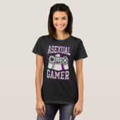 Asexual Gamer Video Games  Cute Trendy Ace Pride S T-shirt (Voorkant volledig)