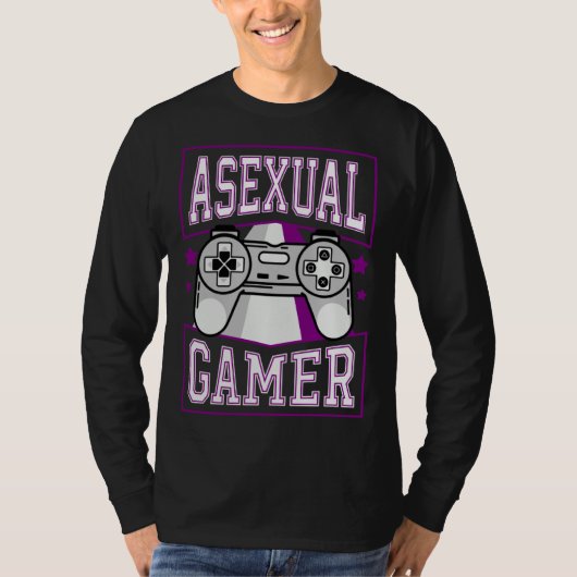 Asexual Gamer Video Games  Cute Trendy Ace Pride S T-shirt (Voorkant)