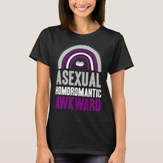 Asexual Homoromantic Awkward Asexual Pride Bohemia T-shirt (Voorkant)