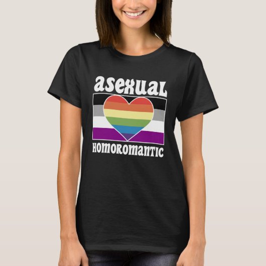 Asexual Homoromantic Pride Flag Cute  Ace Aestheti T-shirt (Voorkant)