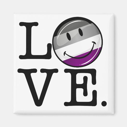 Asexual Love Pride Flag Magneet (Voorkant)