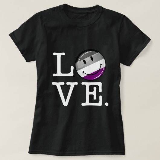 Asexual Love Pride Flag T-shirt (Design voorkant)