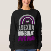 Asexual Nonbinary Awkward Asexual Pride Bohemian R Trui (Voorkant)