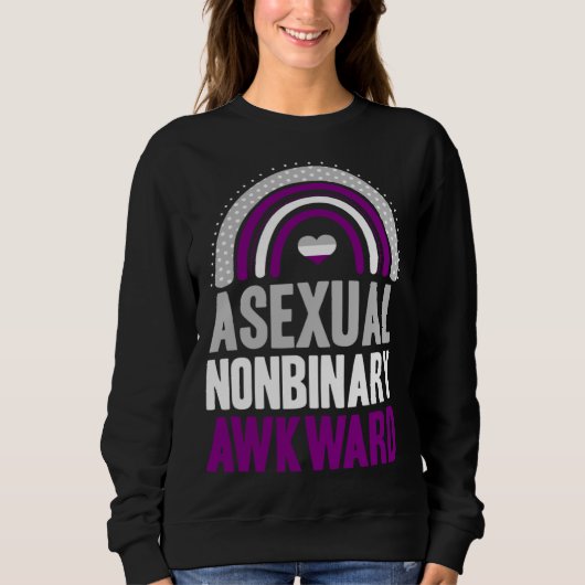 Asexual Nonbinary Awkward Asexual Pride Bohemian R Trui (Voorkant)