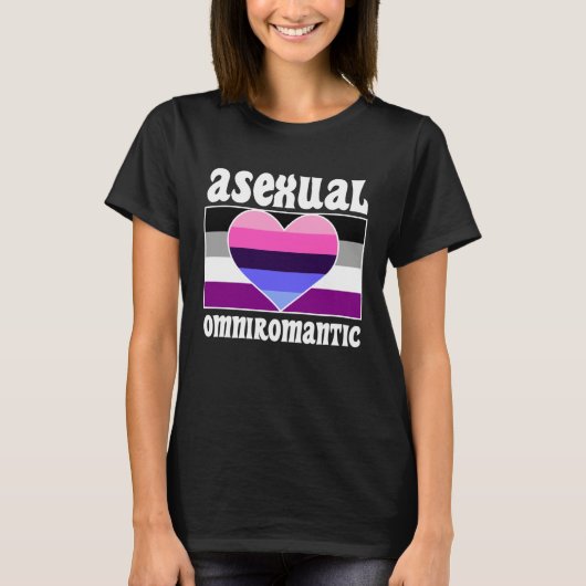 Asexual Omniromantic Pride Flag Cute  Ace Aestheti T-shirt (Voorkant)