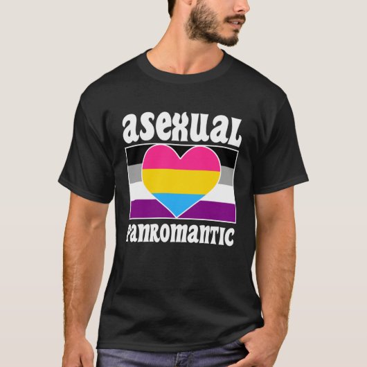 Asexual Panromantic Pride Flag Cute  Ace Aesthetic T-shirt (Voorkant)