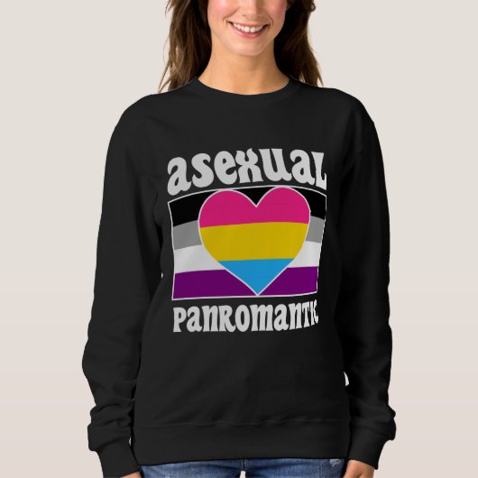 Asexual Panromantic Pride Flag Cute  Ace Aesthetic Trui (Voorkant)