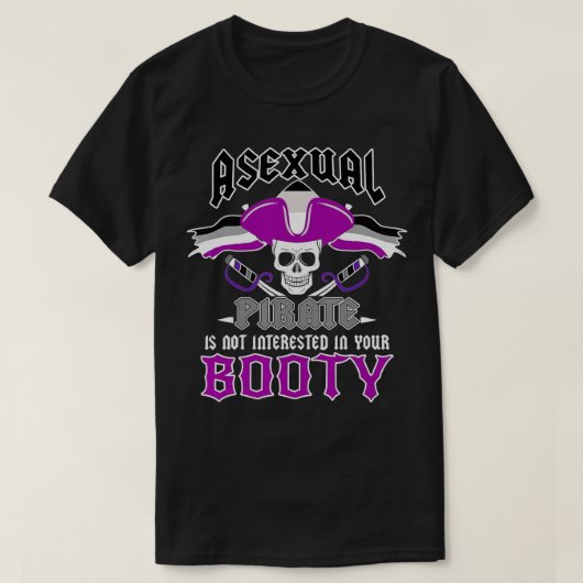 Asexual Pirate Asexual Pride T-shirt (Design voorkant)