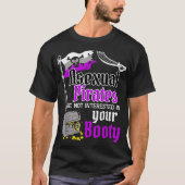Asexual Pirate Booty Grappige Pride Vlag LGBTQ Gra T-shirt (Voorkant)