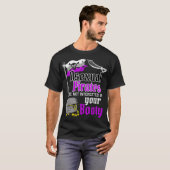 Asexual Pirate Booty Grappige Pride Vlag LGBTQ Gra T-shirt (Voorkant volledig)