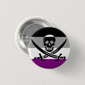 Asexual Pirate Flag Button (Voorkant /achterkant)