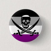 Asexual Pirate Flag Button (Voorkant)