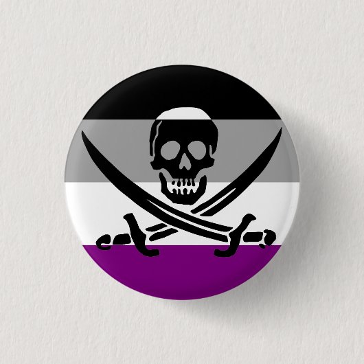 Asexual Pirate Flag Button (Voorkant)