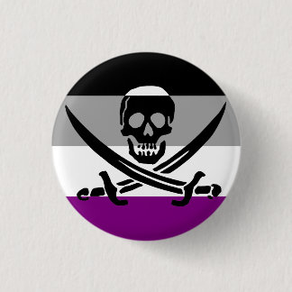 Asexual Pirate Flag Button