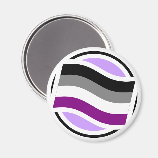 Asexual Pop-up icoonmagneet Magneet (Voorkant / Achterkant)
