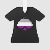 Asexual Pride 8-bits Pixel Ace of Spades Ornament (achterkant)