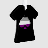 Asexual Pride 8-bits Pixel Ace of Spades Ornament (voorkant)