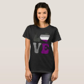 Asexual Pride Ace Flag LOVE Heart LGBTQ T-shirt (Voorkant volledig)