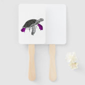 Asexual Pride Ace Flag Sea Turtle Subtle LGBTQ Handwaaier (Voorkant en achterkant)