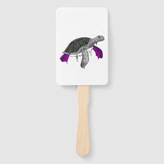 Asexual Pride Ace Flag Sea Turtle Subtle LGBTQ Handwaaier (Voorkant)
