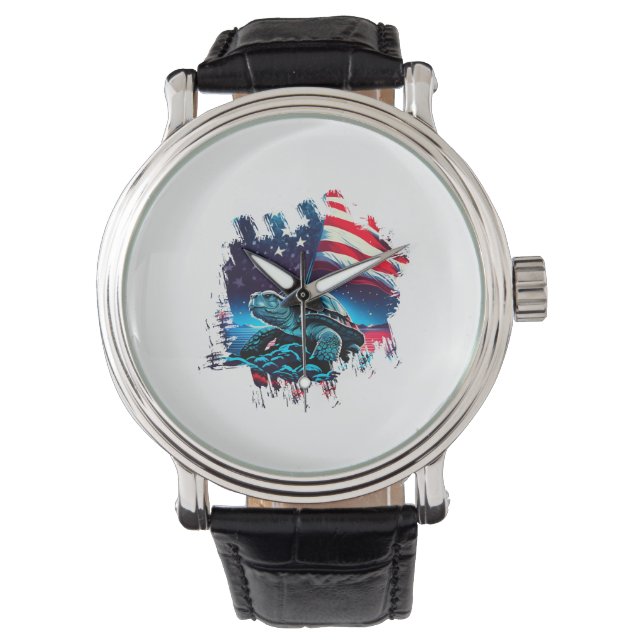 Asexual Pride Ace Flag Zee Turtle Subtiele LGBTQ Horloge (Voorkant)