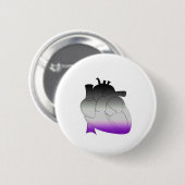 Asexual Pride Anatomical Heart Ronde Button 5,7 Cm (Voorkant /achterkant)