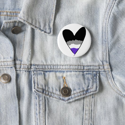 Asexual Pride Badge Ronde Button 5,7 Cm (In situ)