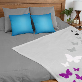 Asexual Pride Butterfly Trail Sherpa Deken