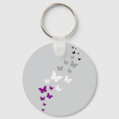 Asexual Pride Butterfly Trail Sleutelhanger (Voorkant)