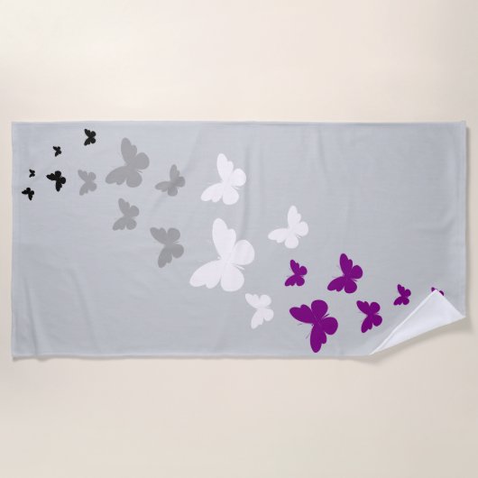 Asexual Pride Butterfly Trail Strandlaken (Voorkant)