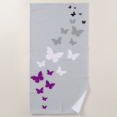 Asexual Pride Butterfly Trail Strandlaken (Voorkant)