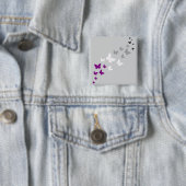 Asexual Pride Butterfly Trail Vierkante Button 5,1 Cm (In situ)