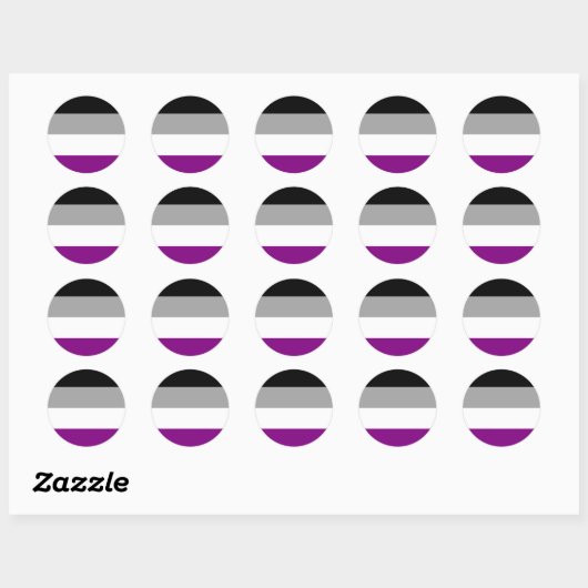 Asexual Pride Circle Sticker (Vel)