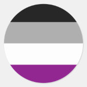 Asexual Pride Circle Sticker (Voorkant)