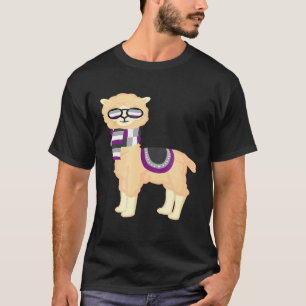 Asexual Pride Cool Lama met Ace Pride zonnebril T-shirt