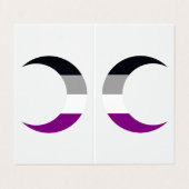 Asexual Pride Crescent Moons Greeting Card Visitekaartje (Buitenkant ongevouwen)