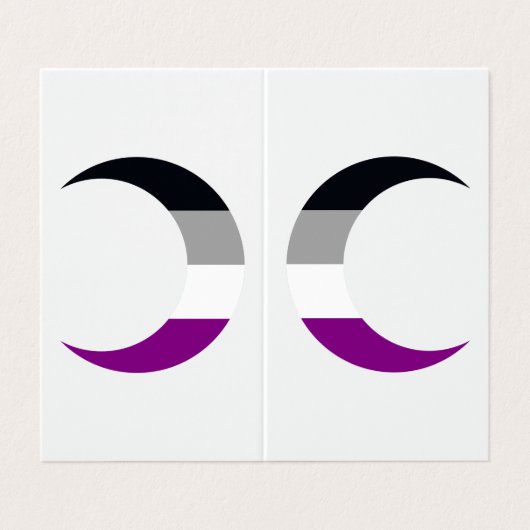 Asexual Pride Crescent Moons Greeting Card Visitekaartje (Buitenkant ongevouwen)