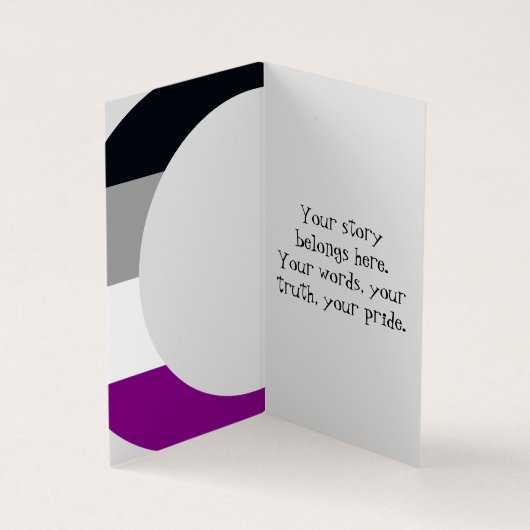 Asexual Pride Crescent Moons Greeting Card Visitekaartje (Binnen)