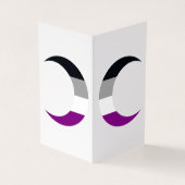 Asexual Pride Crescent Moons Greeting Card Visitekaartje (Buitenkant)