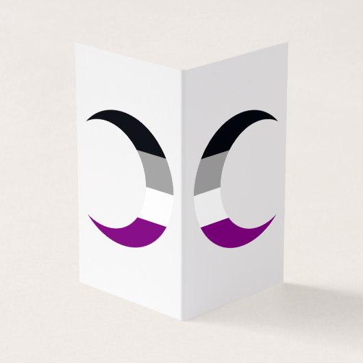 Asexual Pride Crescent Moons Greeting Card Visitekaartje (Buitenkant)