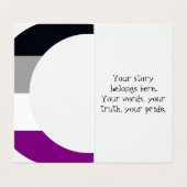 Asexual Pride Crescent Moons Greeting Card Visitekaartje (Binnenkant ongevouwen)