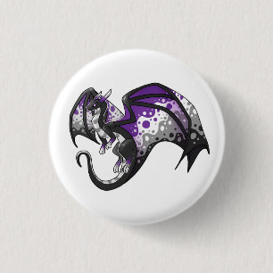 Asexual Pride Dragon Ronde Button 3,2 Cm