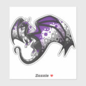 Asexual Pride Dragon Sticker (Vel)