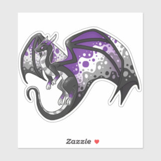 Asexual Pride Dragon Sticker