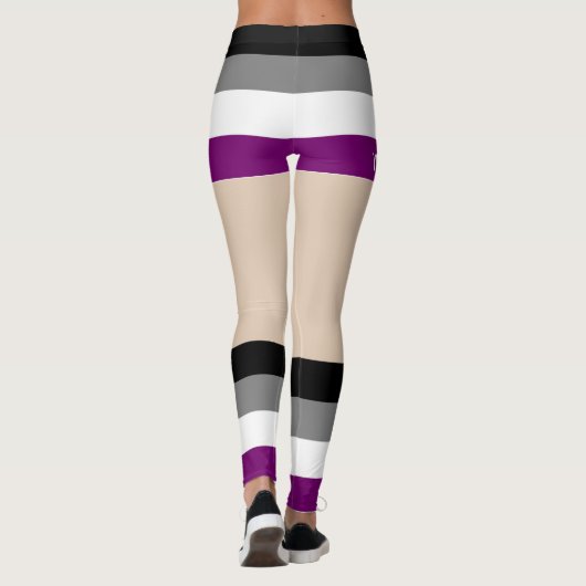 Asexual Pride Faux Shorts & Benen Leggings (Achterkant)