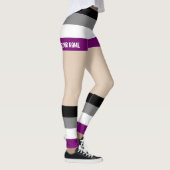 Asexual Pride Faux Shorts & Benen Leggings (Rechts)