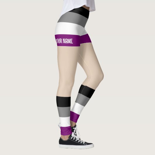 Asexual Pride Faux Shorts & Benen Leggings (Rechts)