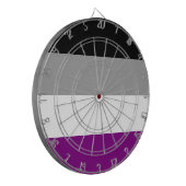 Asexual Pride Flag (Ace) (Asexualiteit) Dartbord (Voorkant Links)