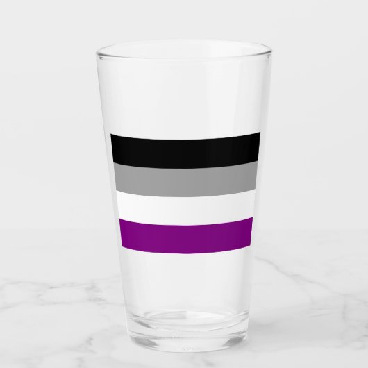 Asexual Pride Flag (Ace) (Asexualiteit) Glas (Voorkant)