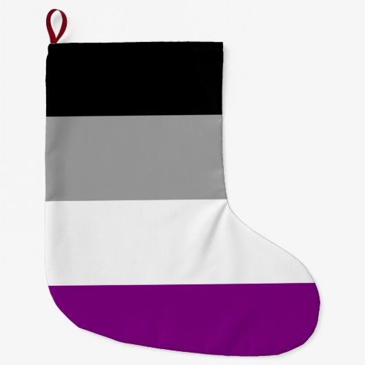 Asexual Pride Flag (Ace) (Asexualiteit) Grote Kerstsok (Voorkant)
